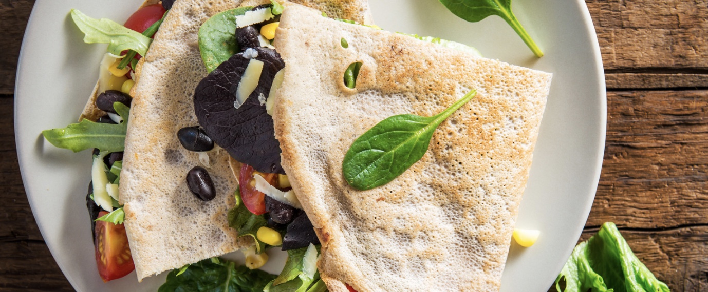 Spinach & Black Bean Tortilla Wraps